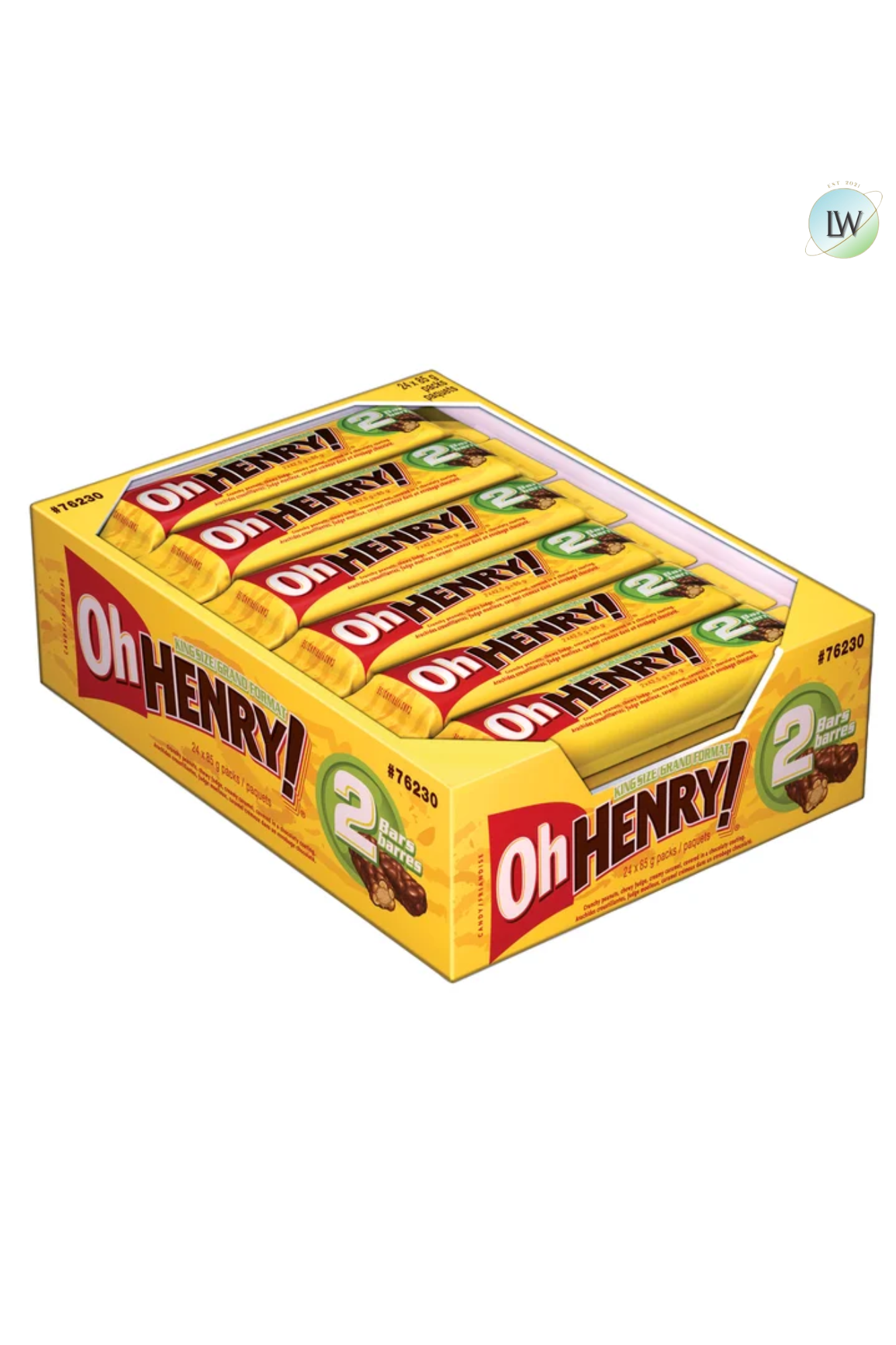 Hershey's Oh Henry! King Size Chocolate Bars, 85 g, 24ct.