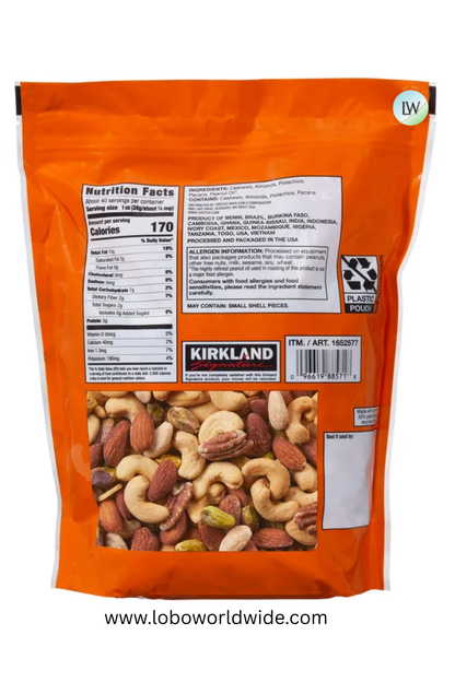 Kirkland Signature Extra Fancy Mixed Nuts, Unsalted, 2.5 lbs