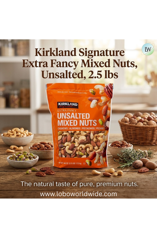 Kirkland Signature Extra Fancy Mixed Nuts, Unsalted, 2.5 lbs