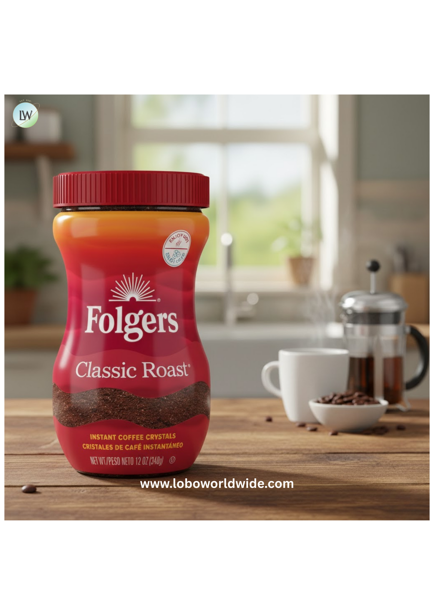 Folgers Classic Roast Instant Coffee (Various Sizes)