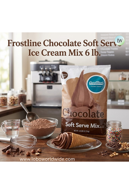 Frostline Chocolate Soft Serve Ice Cream Mix 6 lb.