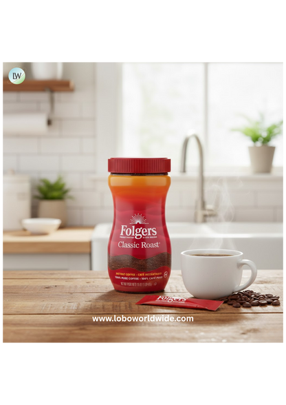Folgers Classic Roast Instant Coffee (Various Sizes)