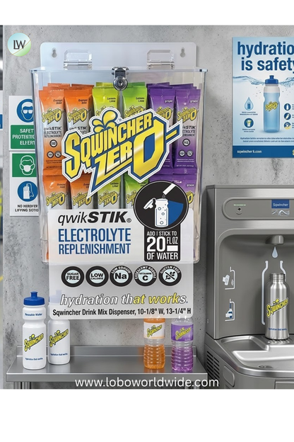 Sqwincher Drink Mix Dispenser, 10-1/8" W, 13-1/4" H