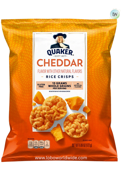 Quaker Rice Crisps, Cheddar Cheese, Gluten Free, 6.06 oz Bag