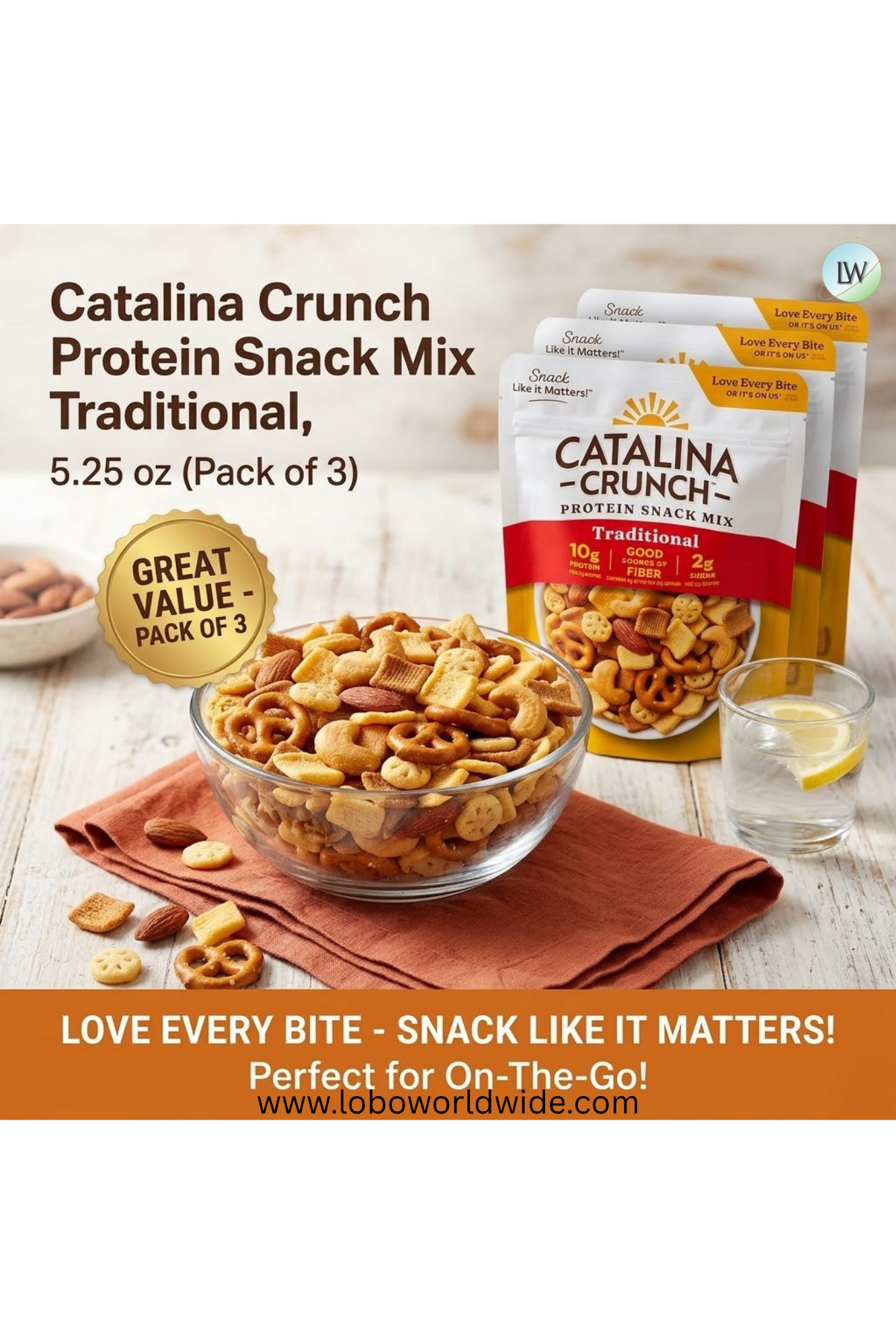 Catalina Crunch Protein Snack Mix Traditional, 5.25 oz