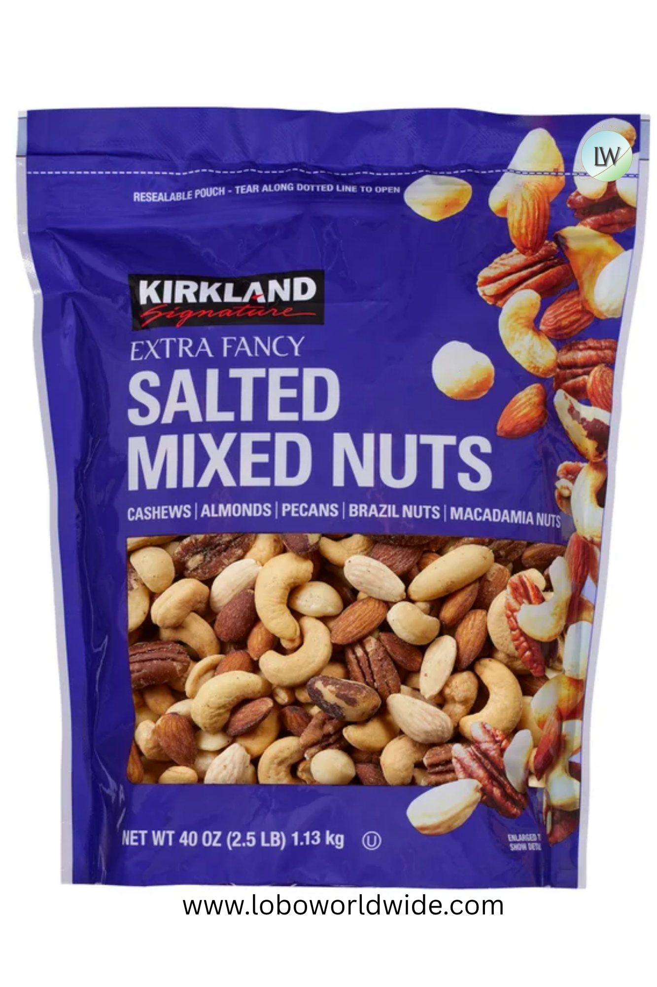 Kirkland Signature Extra Fancy Mixed Nuts, Salted, 2.5 lbs