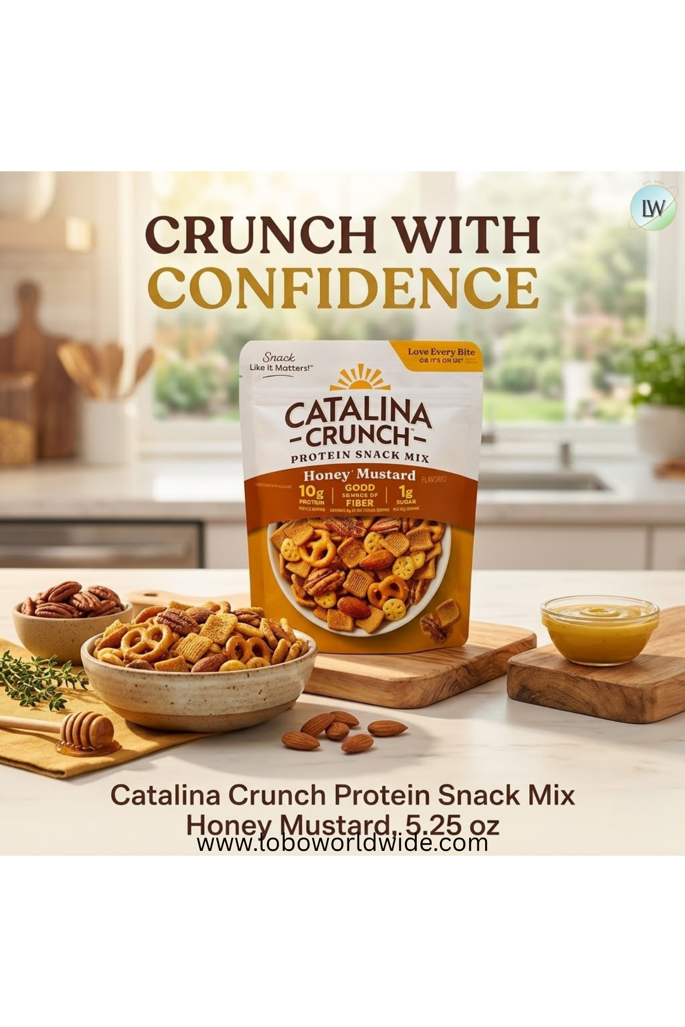 Catalina Crunch Protein Snack Mix Honey Mustard, 5.25 oz