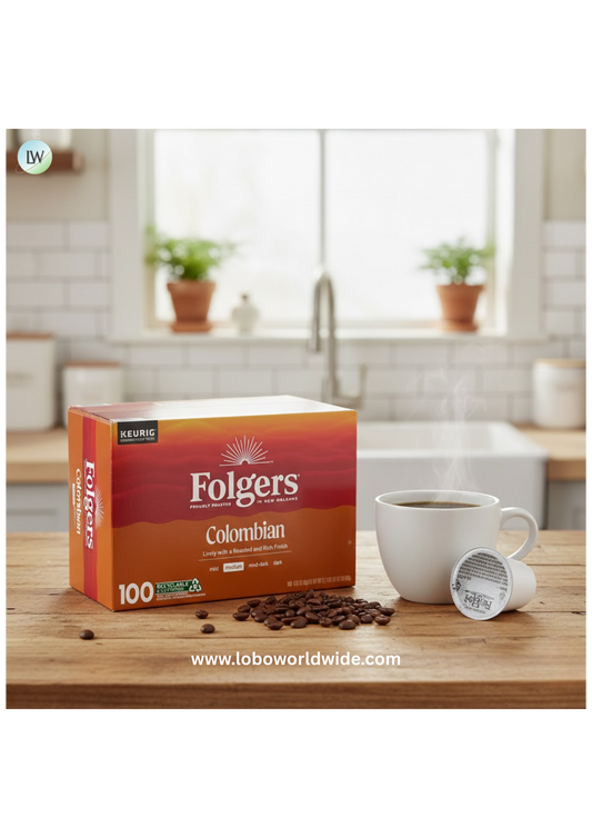 Folgers Medium Roast K-Cup Coffee Pods, 100% Colombian, 100 ct.