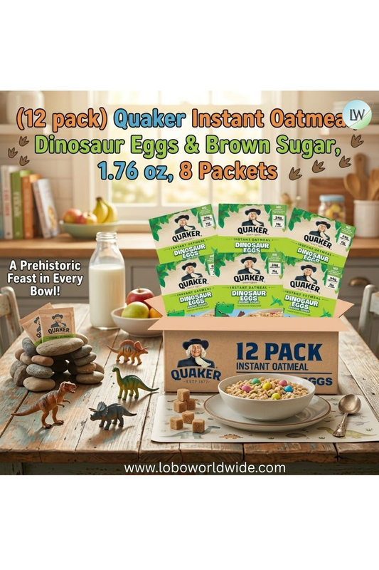 Quaker Instant Oatmeal, Dinosaur Eggs & Brown Sugar, 1.76 oz, 8 Packets