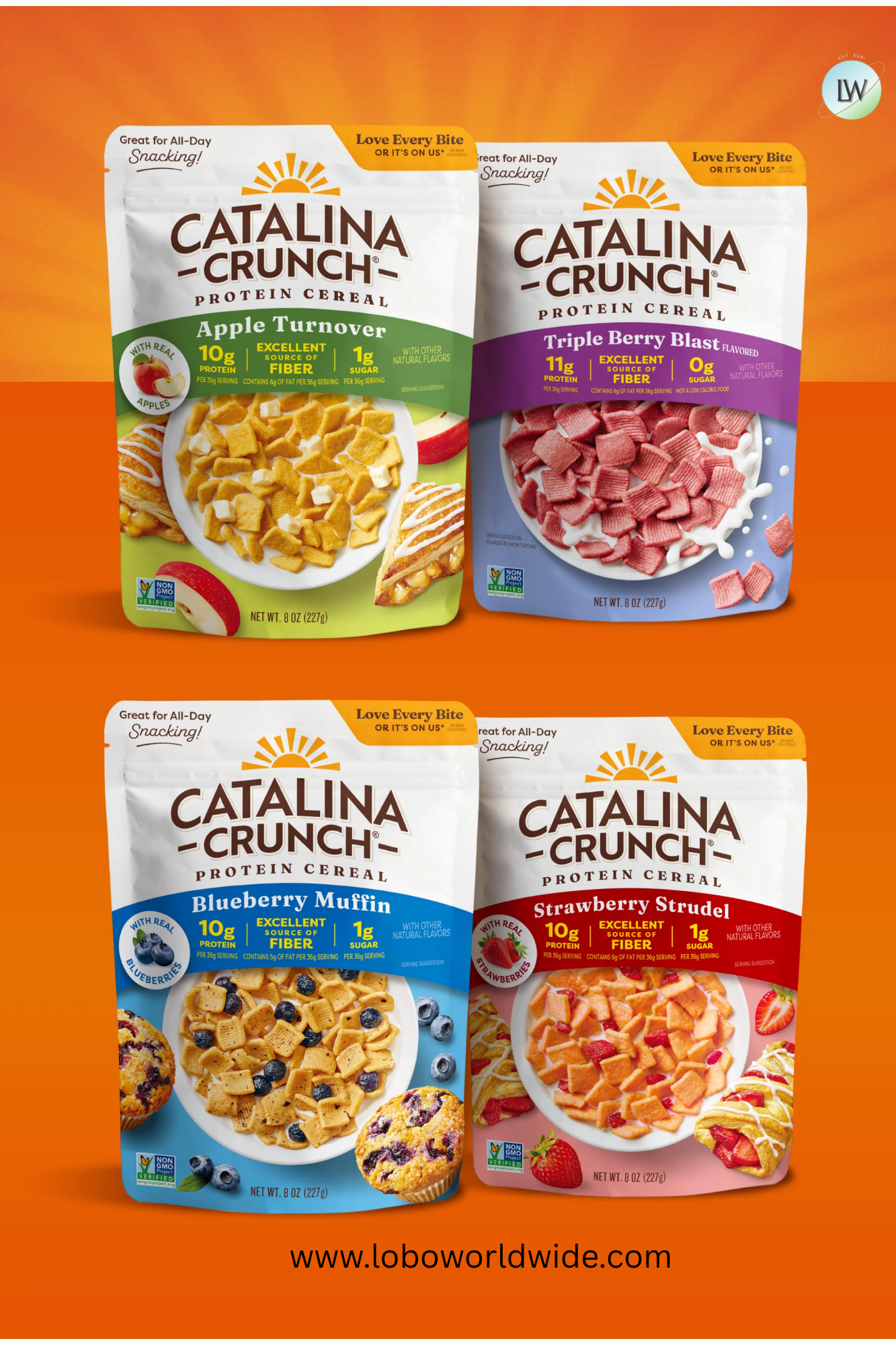Catalina Crunch fruit flavors cereal bundle 32oz