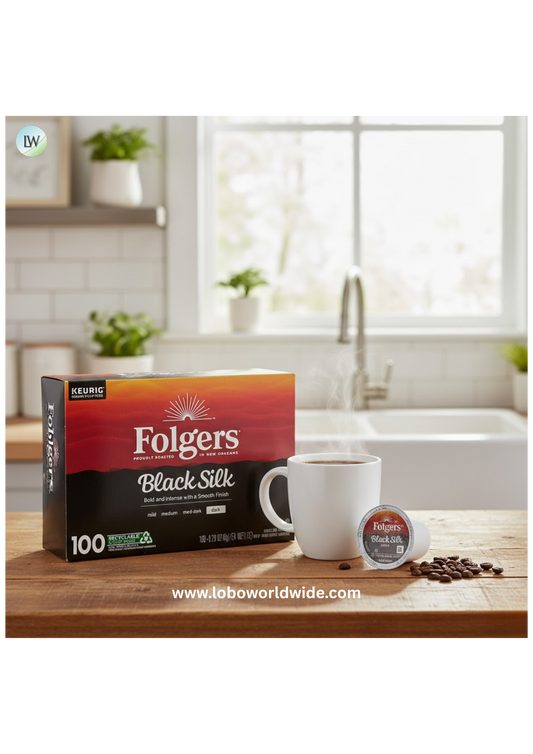 Folgers Dark Roast K-Cup Coffee Pods, Black Silk, 100 ct.