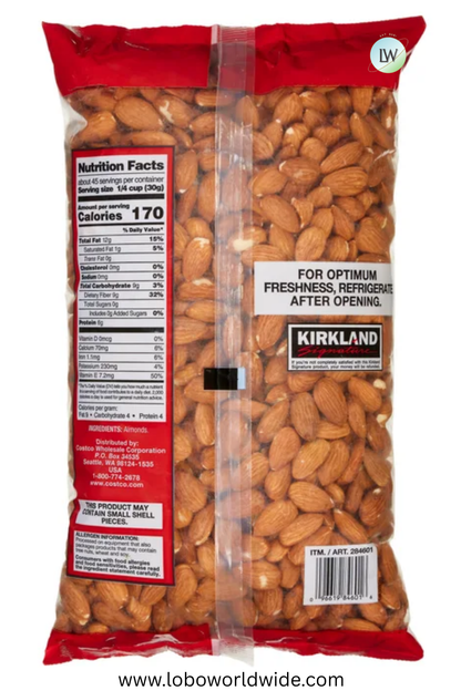 Kirkland Signature Supreme Whole Almonds, 3 lbs
