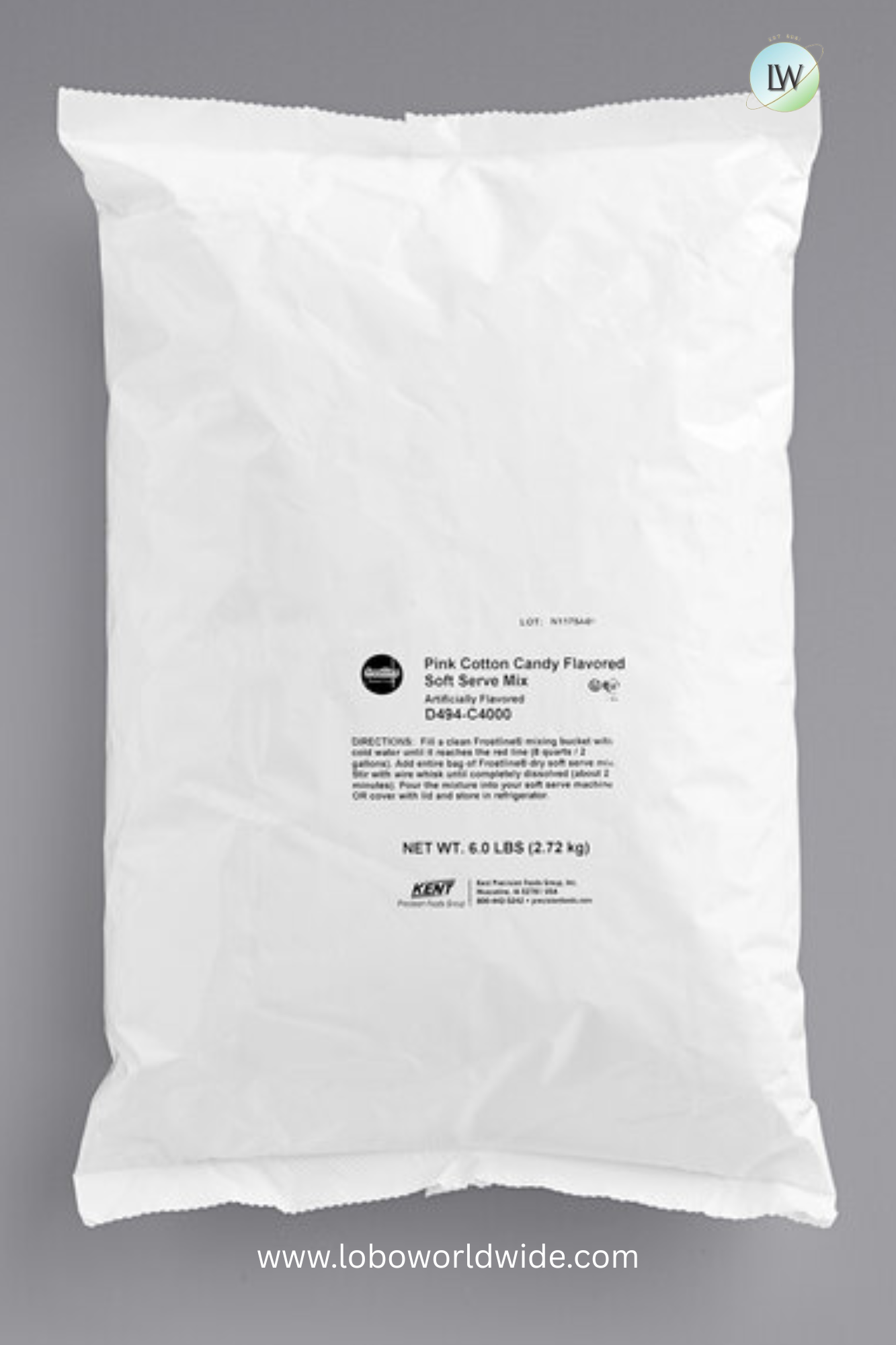 Frostline Pink Cotton Candy Soft Serve Ice Cream Mix 6 lb