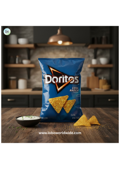 Doritos Tortilla Chips Cool Ranch Flavor Snack Chips, 9.25 oz Bag