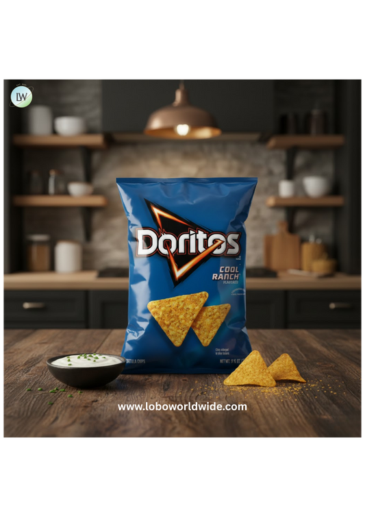 Doritos Tortilla Chips Cool Ranch Flavor Snack Chips, 9.25 oz Bag