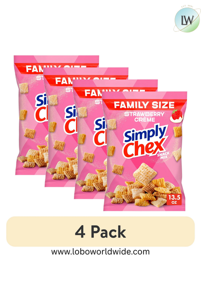 Chex simply Strawberry Crème Flavored Snack Mix, Family Size, 13.5 oz (Various Sizes)