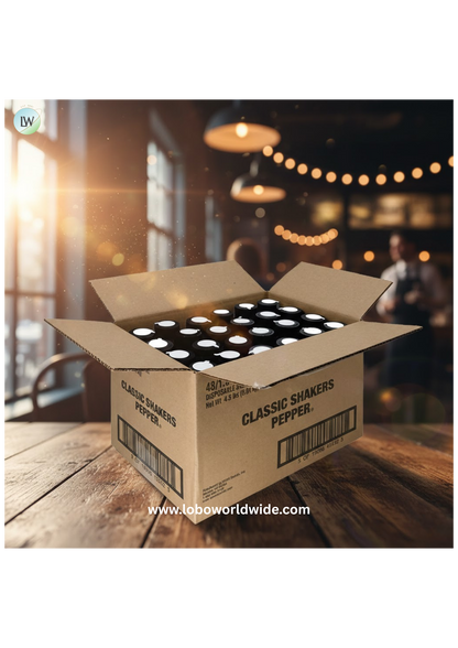 Prefilled Disposable Pepper Shaker - 12/Pack