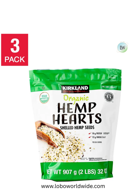 Kirkland Signature Organic Hemp Hearts, 3-pack (6 lbs Total)