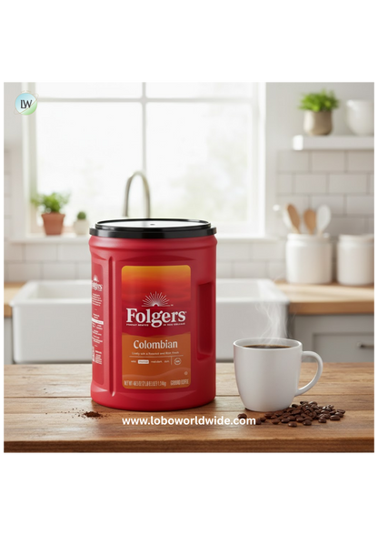 Folgers 100% Medium Roast Ground Colombian Coffee, 40.3 oz.