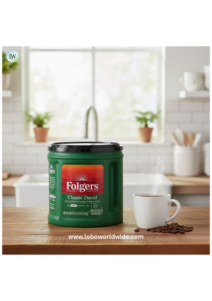 Folgers Decaffeinated Classic Roast Ground Coffee, 28.8 oz.