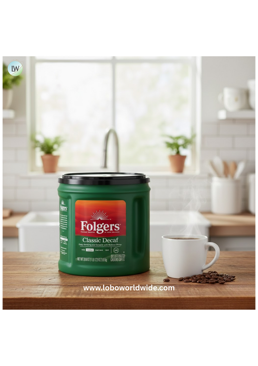 Folgers Decaffeinated Classic Roast Ground Coffee, 28.8 oz.