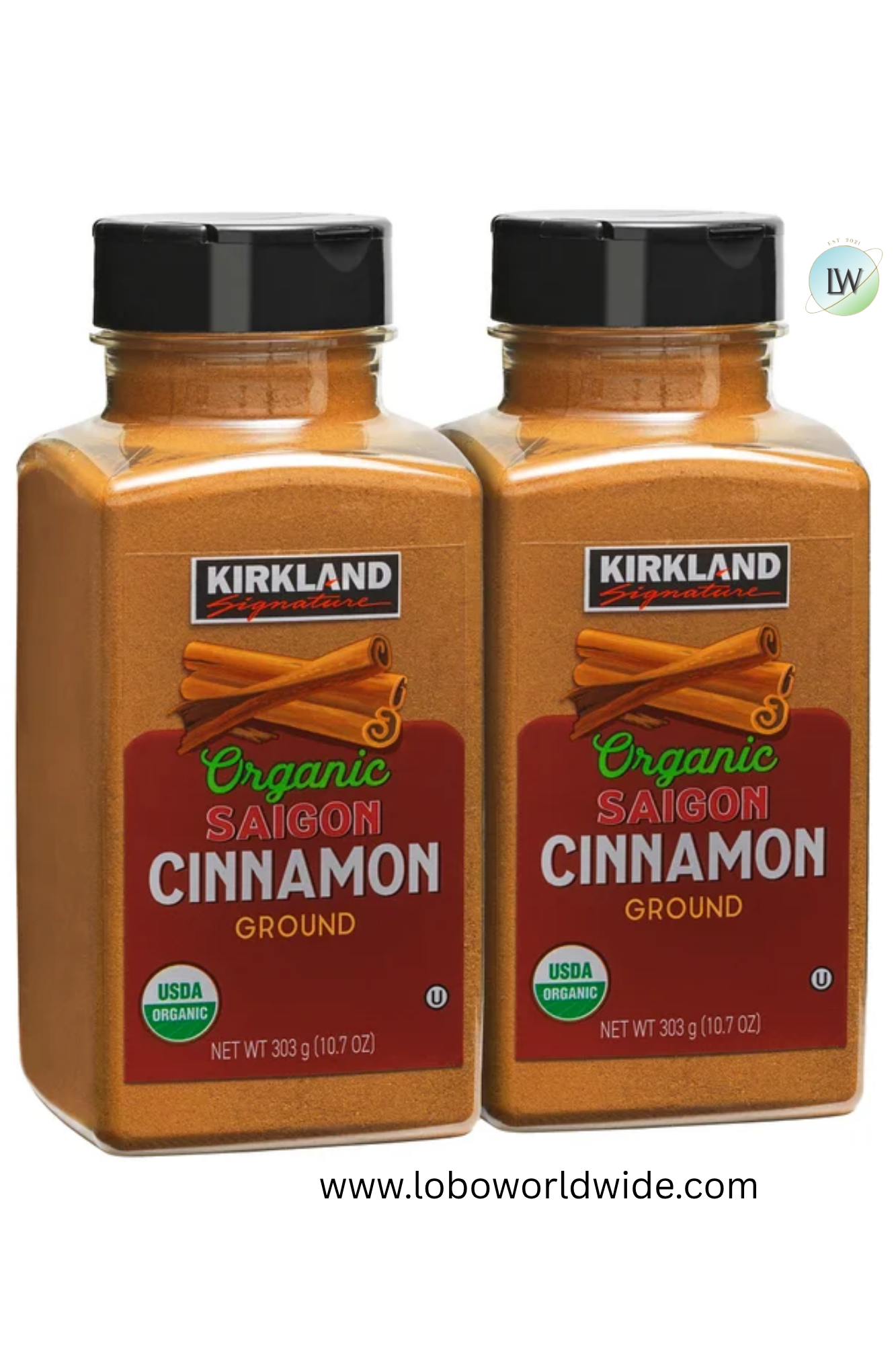Kirkland Signature Organic Ground Saigon Cinnamon, 10.7 oz., 2-count