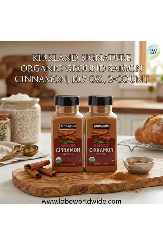 Kirkland Signature Organic Ground Saigon Cinnamon, 10.7 oz., 2-count