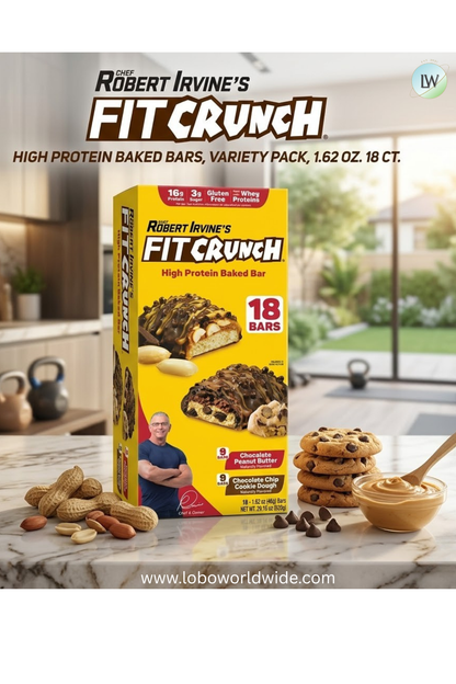 FITCRUNCH High Protein Baked Bars, 1.62 oz. (Pack of 18)