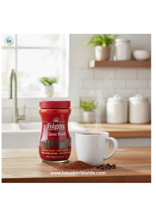 Folgers Classic Roast Instant Coffee (various cases)