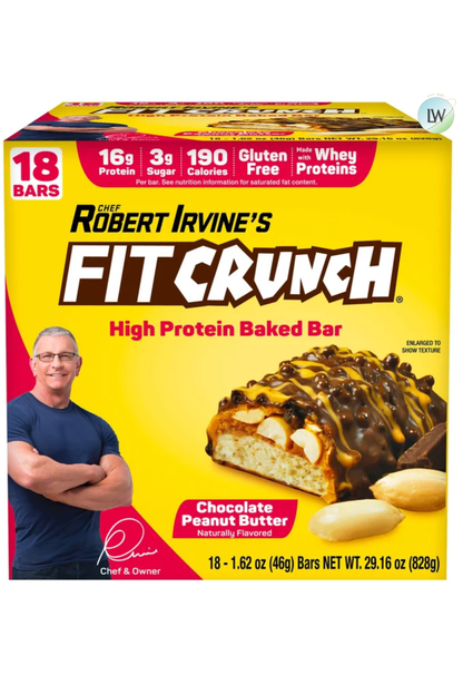 FITCRUNCH High Protein Baked Bars, 1.62 oz. (Pack of 18)