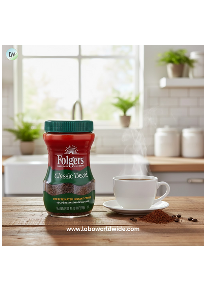 Folgers Classic Decaf Instant Coffee 8 oz