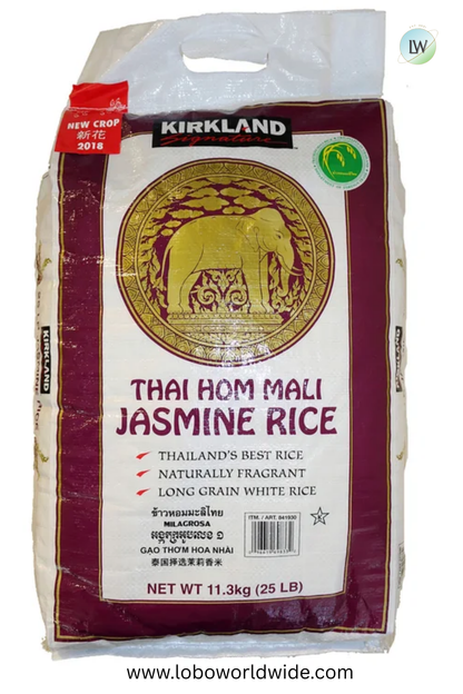 Kirkland Signature, Thai Hom Mali Jasmine Rice, 25 lbs
