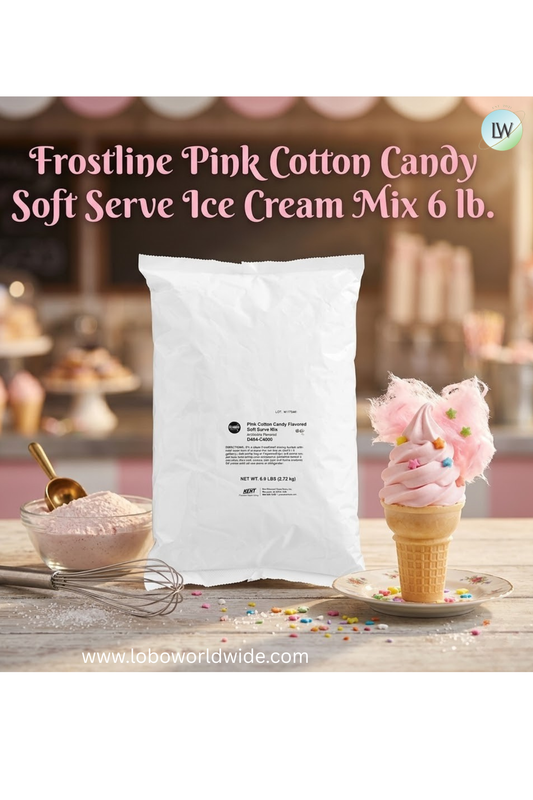 Frostline Pink Cotton Candy Soft Serve Ice Cream Mix 6 lb