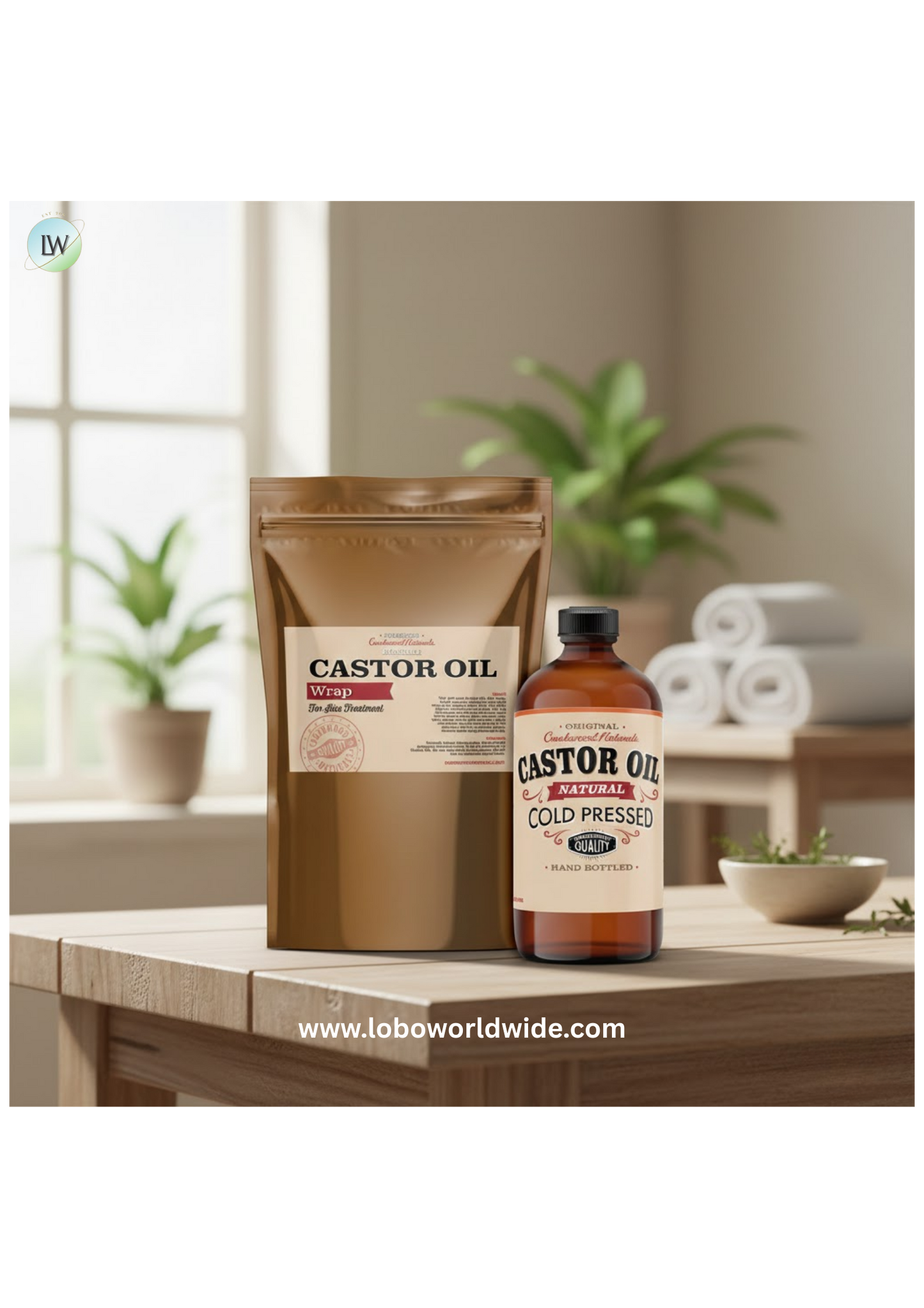 Creekwood naturals Castor Oil Pack - 4 piece Castor Oil Wrap Kit