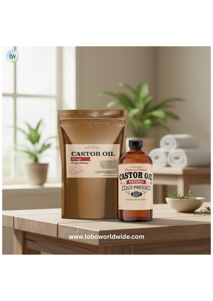 Creekwood naturals Castor Oil Pack - 4 piece Castor Oil Wrap Kit