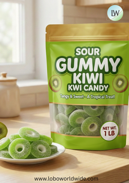 Sour Gummy Kiwi Candy(Various Sizes)