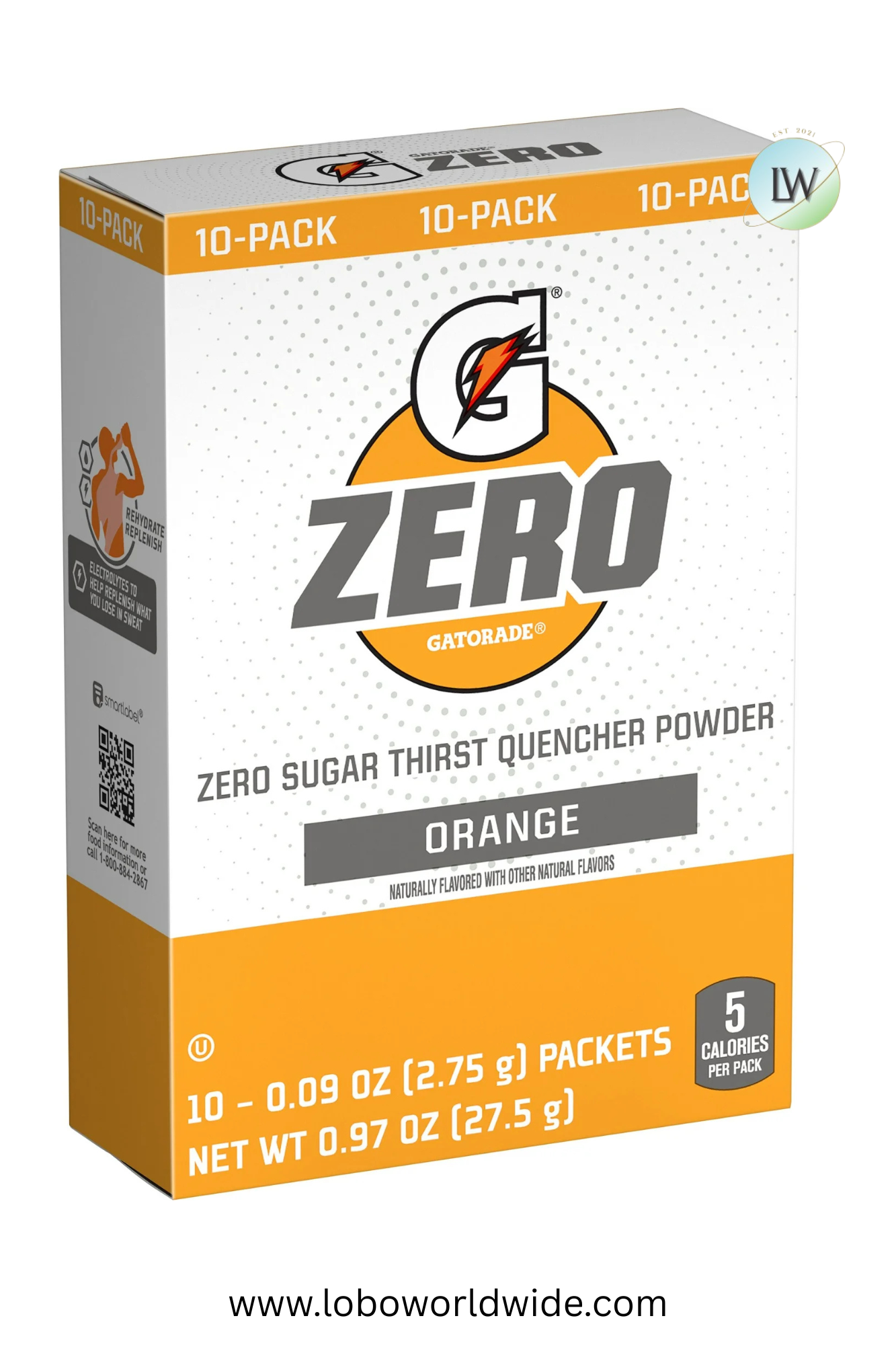 Gatorade G Zero Sports Drink , Energy Drink Mix, 0.10 oz, 10 ct. (Pack of 2)(Various Flavours)