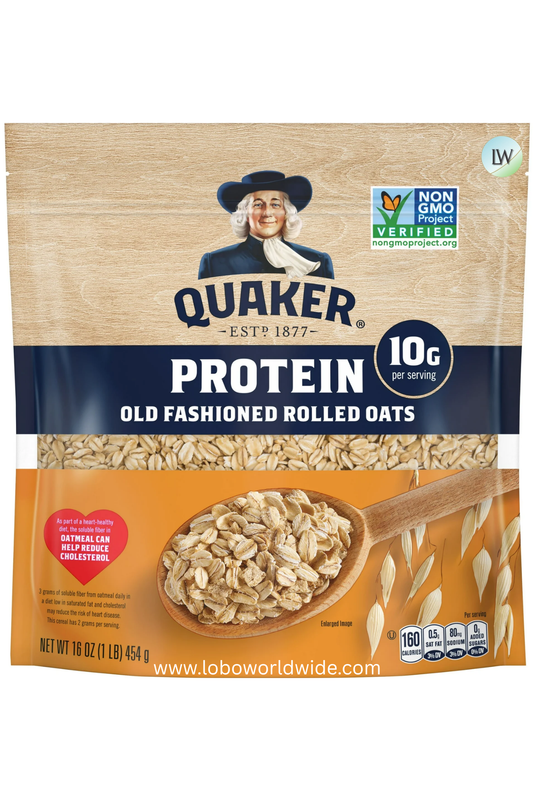 Quaker Protein Old Fashioned Rolled Oats, 16 oz Bag