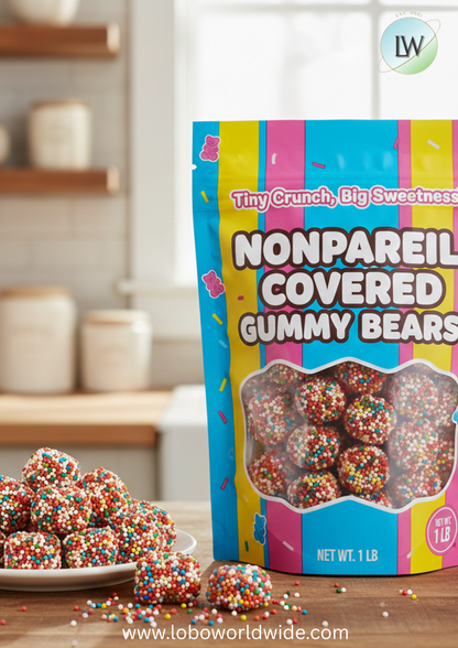 Nonpareil Covered Gummy Bears(Various Sizes)