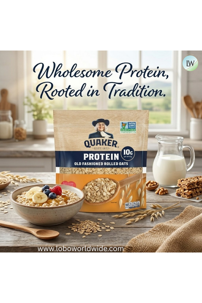 Quaker Protein Old Fashioned Rolled Oats, 16 oz Bag
