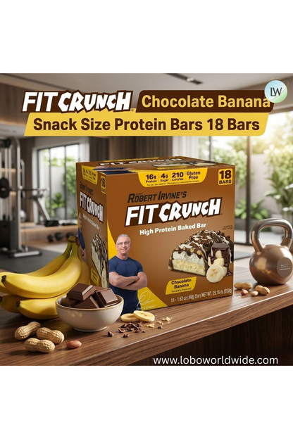 FITCRUNCH High Protein Baked Bars, 1.62 oz. (Pack of 18)