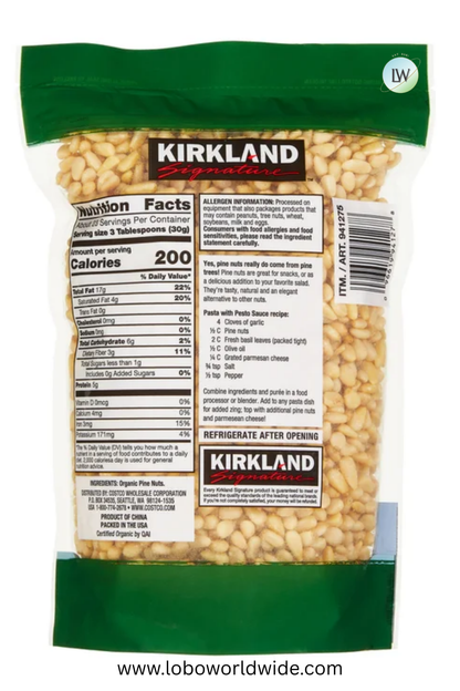 Kirkland Signature Organic Pine Nuts, 1.5 lbs