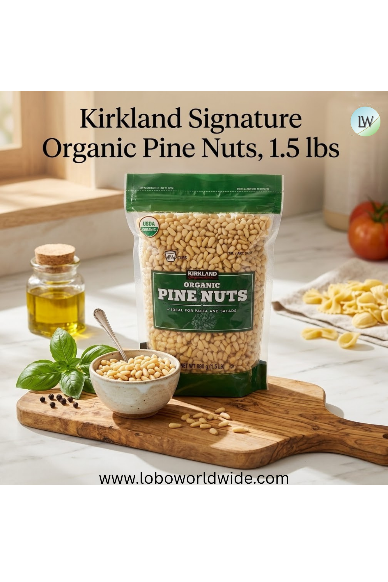 Kirkland Signature Organic Pine Nuts, 1.5 lbs