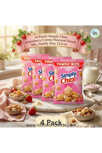 Chex simply Strawberry Crème Flavored Snack Mix, Family Size, 13.5 oz (Various Sizes)