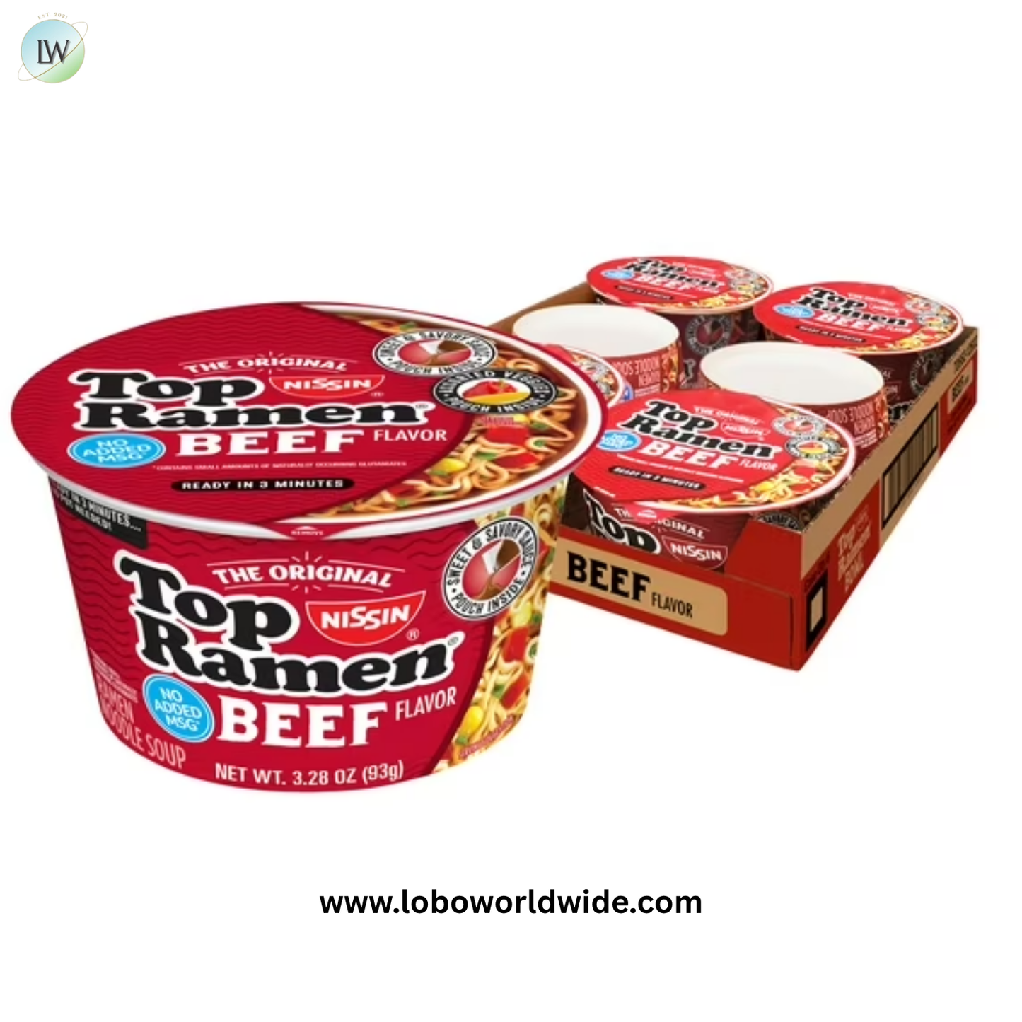 (6 pack) Nissin Foods Cup Noodles Stir Fry Ramen Noodles.