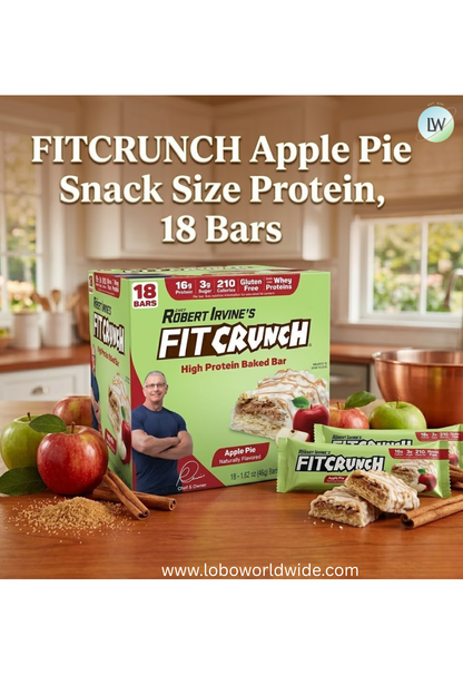FITCRUNCH High Protein Baked Bars, 1.62 oz. (Pack of 18)