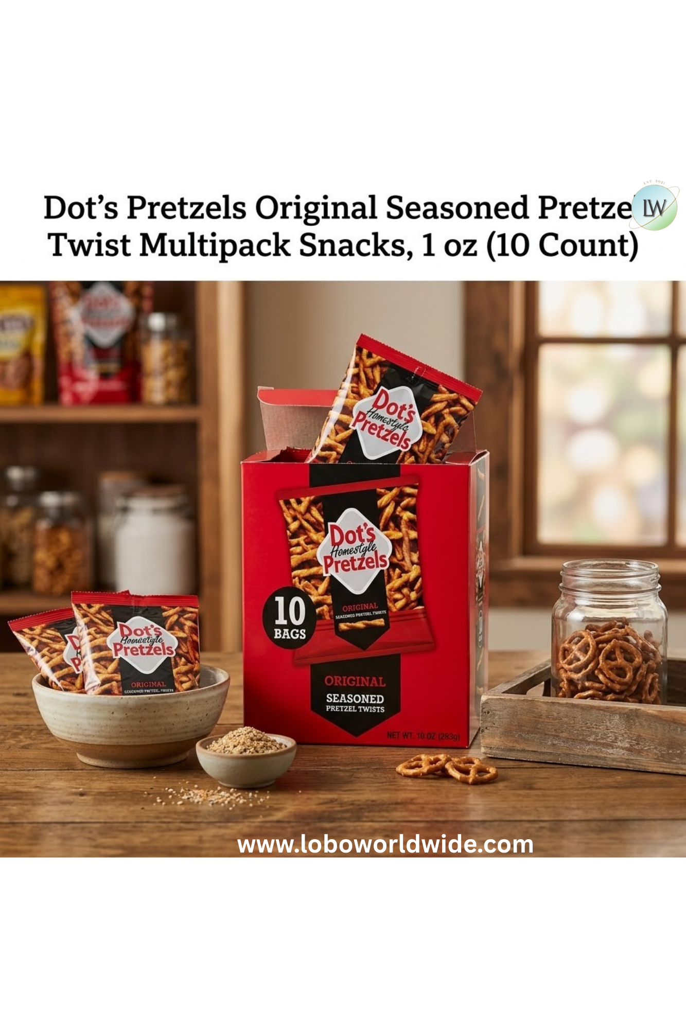 Dot's Homes Pretzel Twist Snack, 1oz. (Pack of 10)