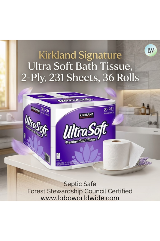 Kirkland Signature Ultra Soft Bath Tissue, 2-Ply, 231 Sheets, 36 Rolls