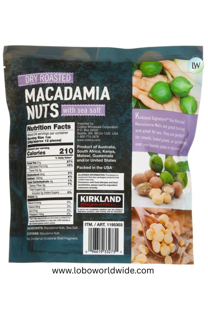 Kirkland Signature Dry Roasted Macadamia Nuts, 1.5 lbs