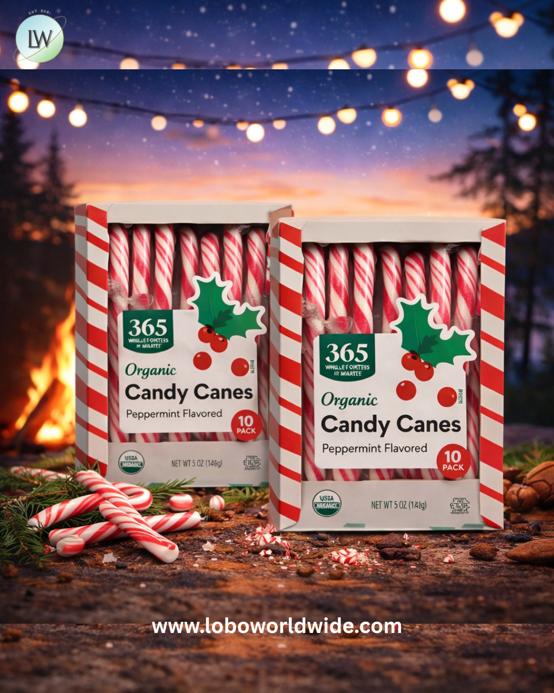 365 by Whole Foods Market, Organic Candy Canes 10 Count, 5 Ounce (Pack of 2)